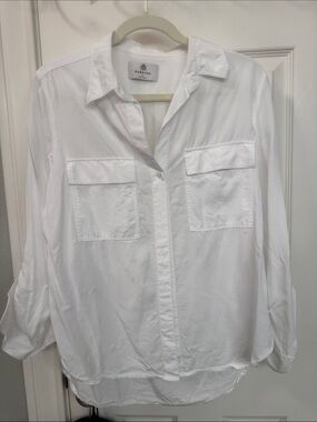 Babaton White Utility Button-Up Shirt